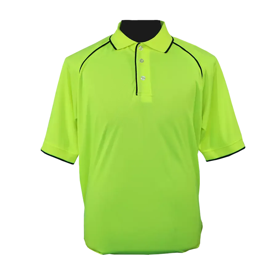 Lime Hiviz Golf Shirt 140g Mircomesh